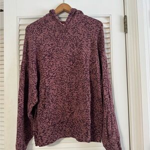 Athleta Purple/Mauve Patterned Hoodie